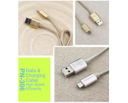Cabo Carregador Pineng Micro USB V8 Nylon 1,5m 